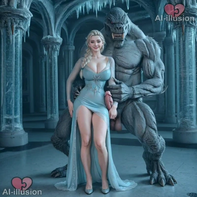 Cover for 'The Snow Queen Stayed In The Castle (AI-Generated) (No Live-Action) (NSFW) (Fully Voice)'